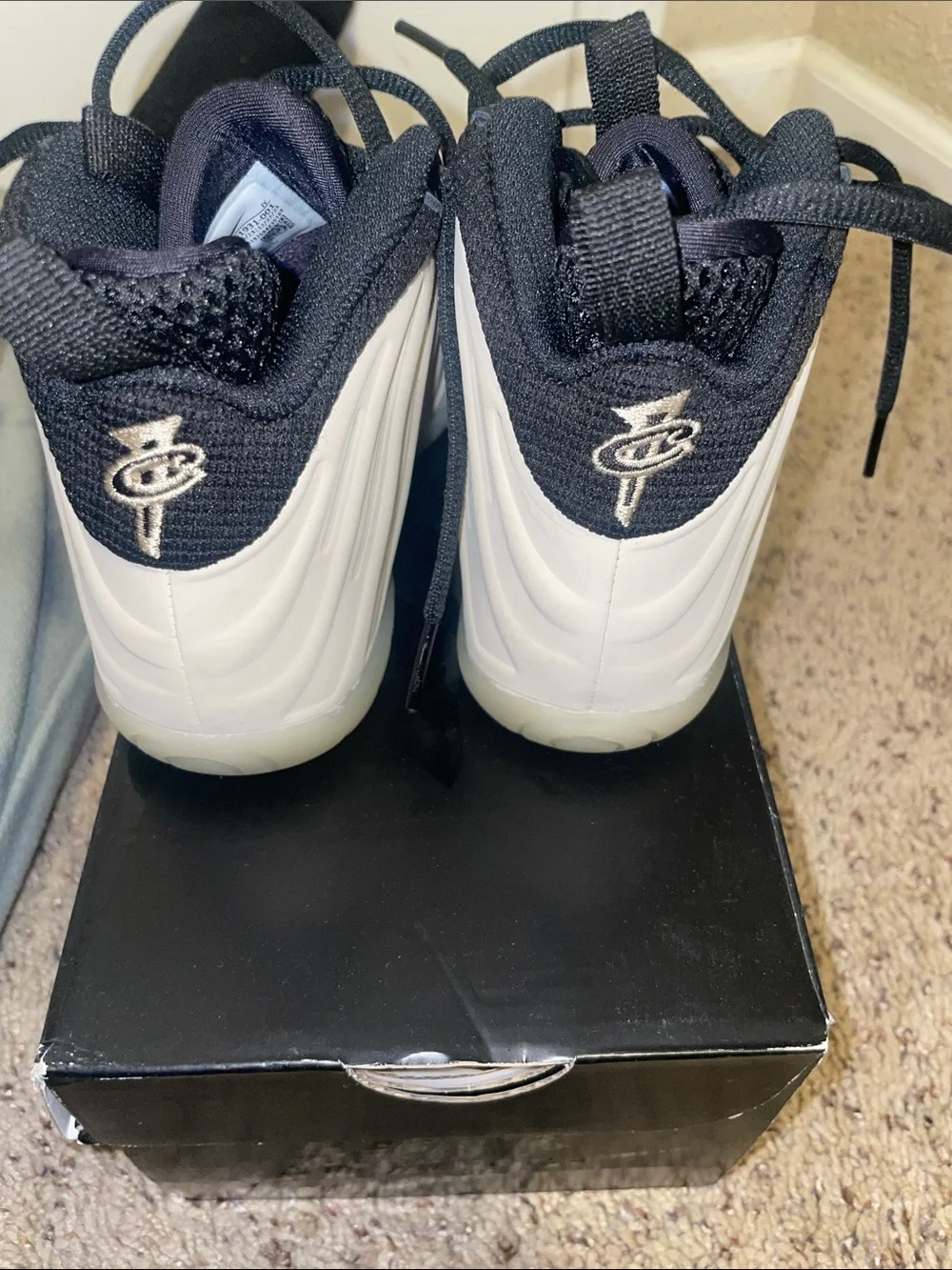 Nike Kids Little Posite One Black and White Sneakers